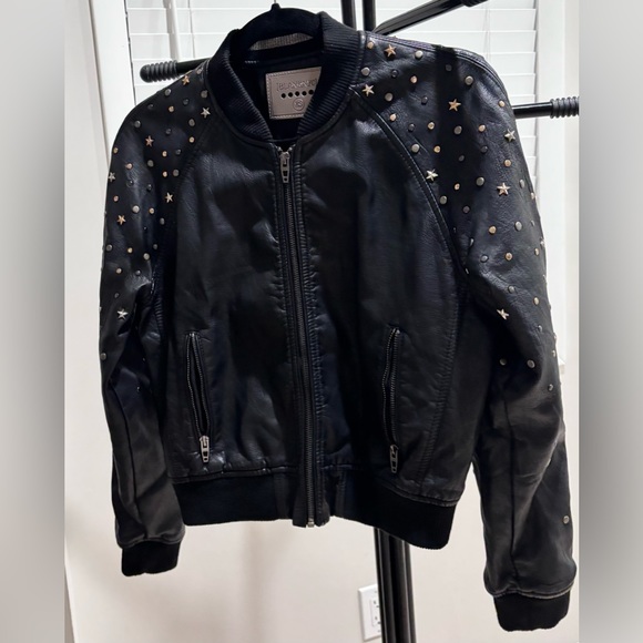 Blank NYC studded vegan studded leather bomber jacket size XS - Picture 1 of 4